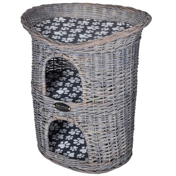 Culcus pentru pisici, vidaXL, Salcie impletita, , Bej, 40 x 45 x 34 cm Culcus pentru pisici, vidaXL, Salcie impletita, , Bej, 40 x 45 x 34 cm