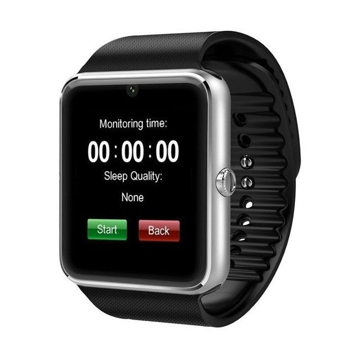 Ceas Smartwatch Exclusiv cu Telefon GT08, Bluetooth, Ecran LCD antizgarieturi, Aluminium,Camera 1.3 MP,Argintiu