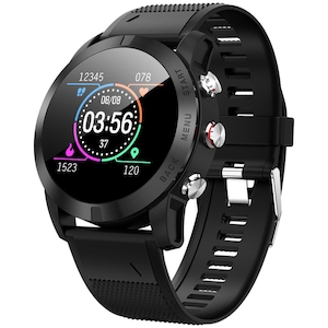 Ceas smartwatch DT NO.1 S10, 64KB RAM + 512KB ROM, display 1.3 inch TFT cu touch screen, rezolutie 240 x 240 pixeli, baterie 350mAh, rezistent la apa IP67
