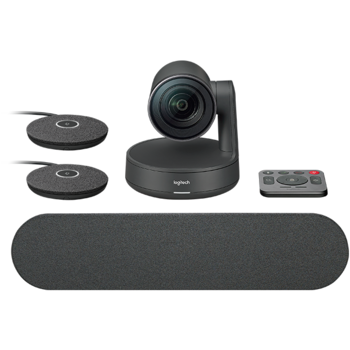 Sistem videoconferinta Logitech Rally Ultra-HD 4K ConferenceCam, Zoom 15X, Single Speaker & MicPod Sistem videoconferinta Logitech Rally Ultra-HD 4K ConferenceCam, Zoom 15X, Single Speaker & MicPod