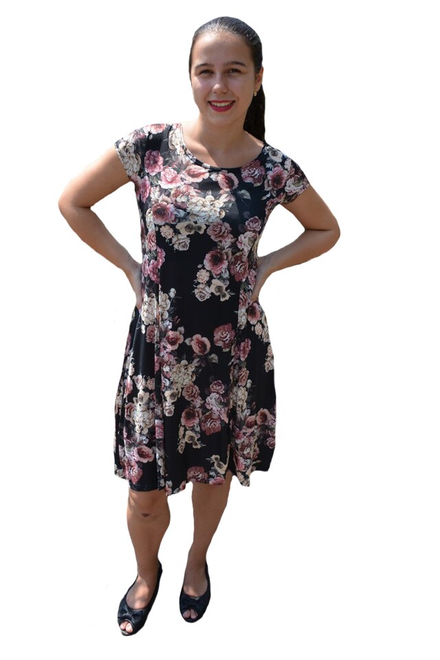 Rochie lejera Avela cu imprimeu floral,D&J Exclussive, Multicolor