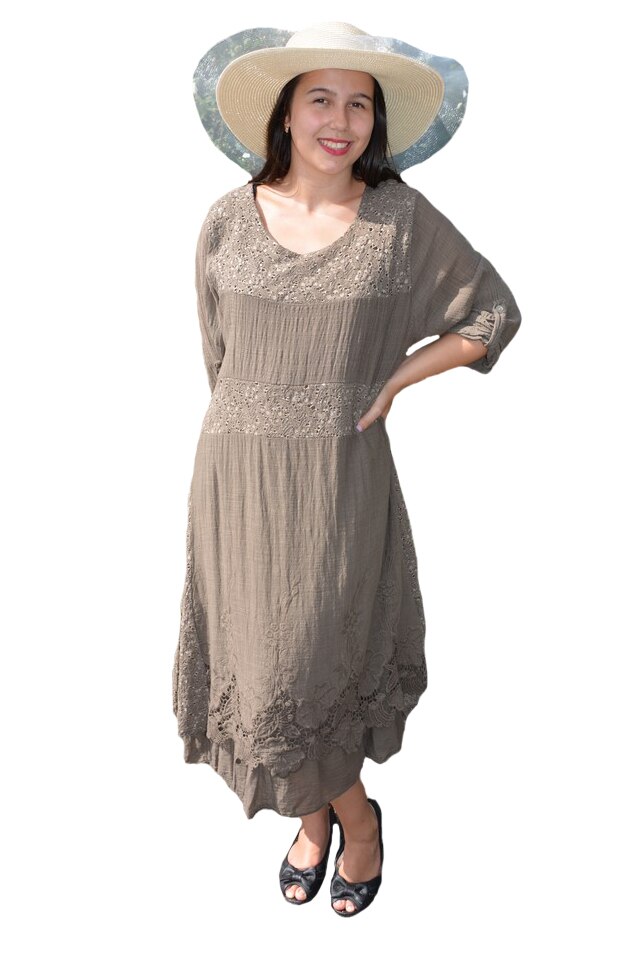 Rochie vaporoasa Laura cu insertii de dantela si paiete,D&J Exclussive, Multicolor