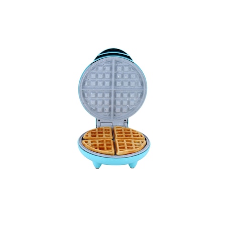 Aparat pentru facut Waffe, 1300 W, carcasa din inox, placi antiaderente, usor de curatat, Albastru