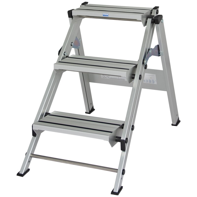 Scara pliabila cu trepte late, Krause, STABILO, 3 trepte, inaltime de lucru max. 2.65m