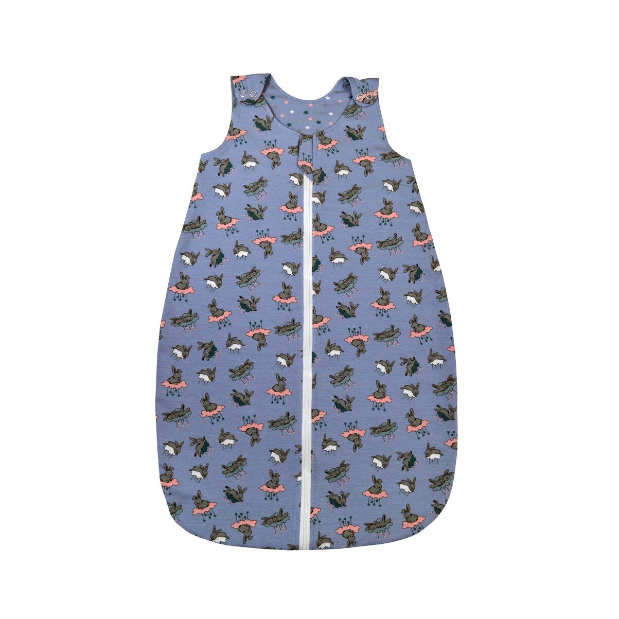 Sac de dormit Iepurasi visatori jersey albastru 60 cm