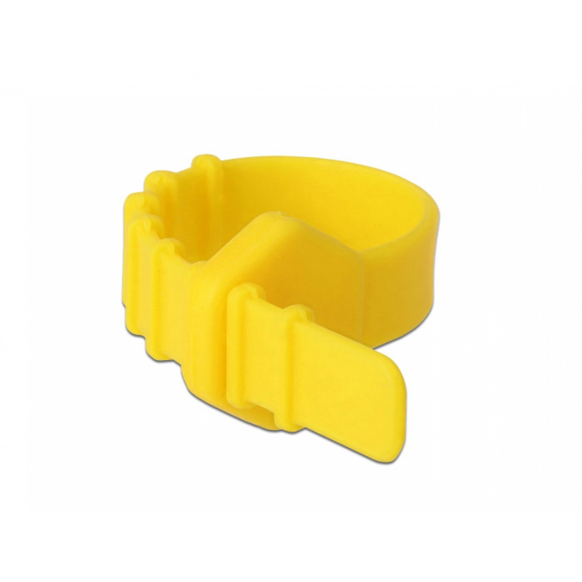 Set 10 bride reutilizabile galbene din silicon 120mm, Delock 18830