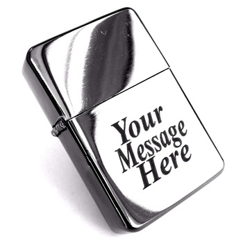 Bricheta metalica tip Zippo cu benzina personalizata cu textul, mesajul tau chrome Bricheta metalica tip Zippo cu benzina personalizata cu textul, mesajul tau chrome