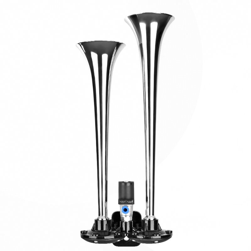 Claxon camion cu doua goarne 24V 1A -crom