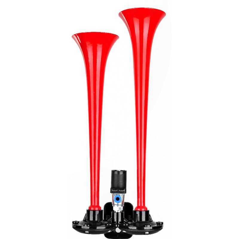 Claxon rosu camion cu doua goarne 24V 1A