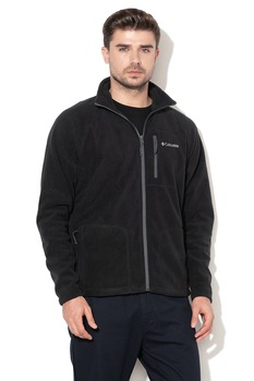 Columbia, Bluza din fleece cu fermoar pentru trekking Fast Trek II, Negru Columbia, Bluza din fleece cu fermoar pentru trekking Fast Trek II, Negru