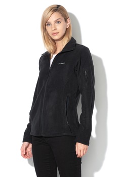 Columbia, Bluza din fleece cu fermoar, pentru trekking Fast Trek II, Negru Columbia, Bluza din fleece cu fermoar, pentru trekking Fast Trek II, Negru