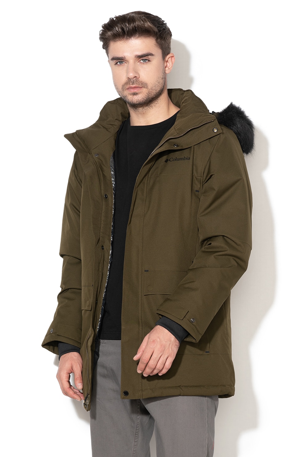 Columbia, Geaca parka cu umplutura de puf Winter Rebellion™, Verde oliv