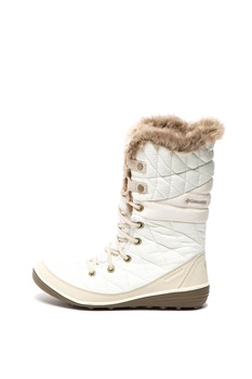 Columbia, Cizme impemeabile cu captuseala de blana sintetica, pentru drumetii Heavenly™, alb prafuit, 6 Columbia, Cizme impemeabile cu captuseala de blana sintetica, pentru drumetii Heavenly™, alb prafuit, 6