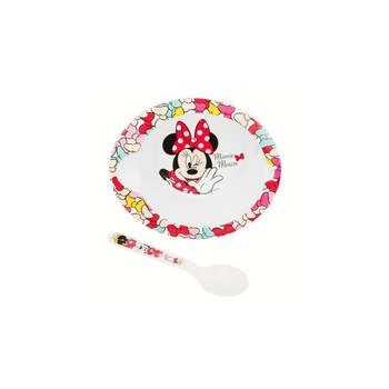 Set castronas si lingurita, Minnie Mouse, + 10 luni Set castronas si lingurita, Minnie Mouse, + 10 luni