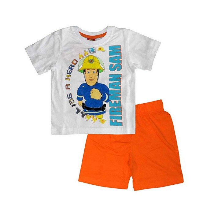 Pijama, maneca scurta, Be a hero, portocalie