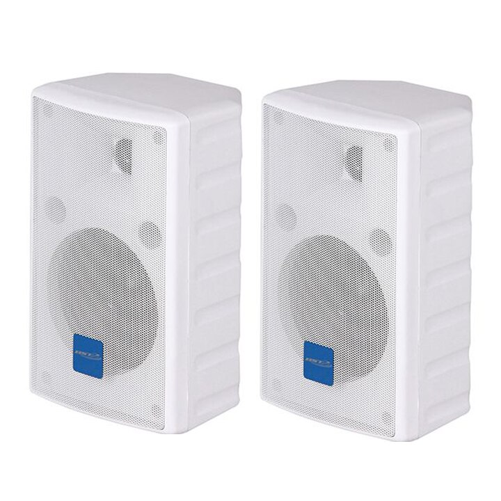 Boxe monitor studio BST 120W RMS, 2 cai, 5 inch, Suport de perete, Culoare cu protectie solara, Albe