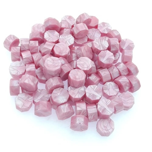 Ceara roz pal sidefat pentru sigiliu invitatie nunta botez - 100 buc/pachet