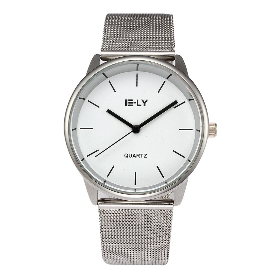 Ceas unisex casual, Elegant Quartz Geneva E-LY model Premium E147, curea metal, afisaj analog