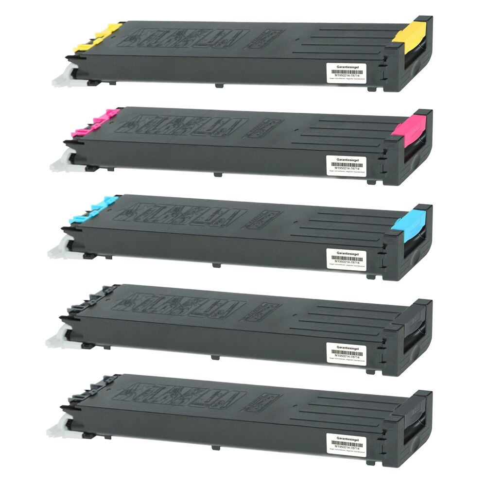 Set de 5 Cartuse Tonere MX31 2Bk/C/M/Y, 81000 Pagini Compatibile Sharp MX 2301N, 2600N, 3100N, 4100N, 4101N, 5000N, 5001N