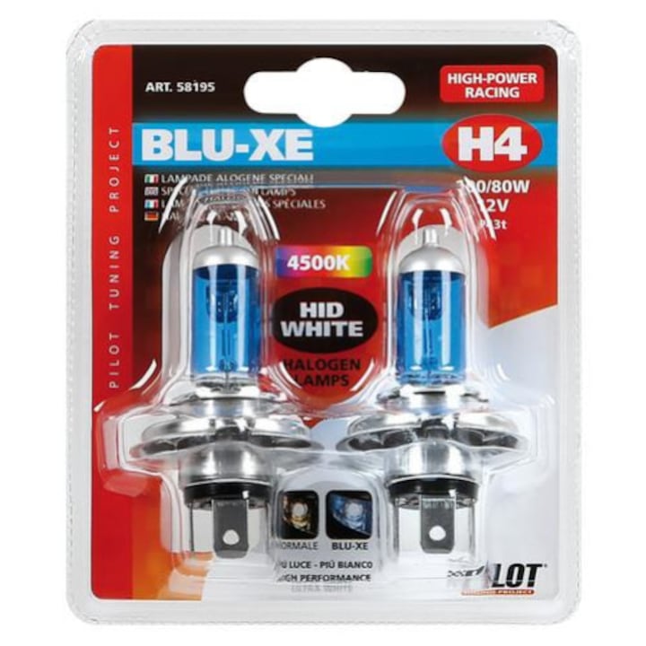 Lampa Blu-Xe 12V H4 100/80W izzó, pár