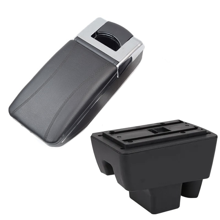 Cotiera pentru Skoda Fabia 1 (08.1999-03.2008), AVR®, model 6H, negru piele ecologica