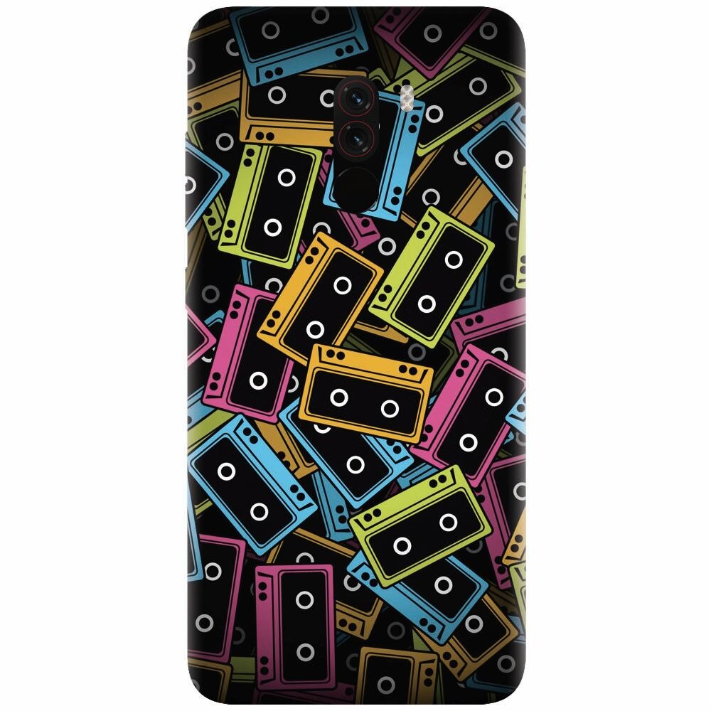Husa silicon pentru Xiaomi Pocophone F1, Audio Cassette Color Vector