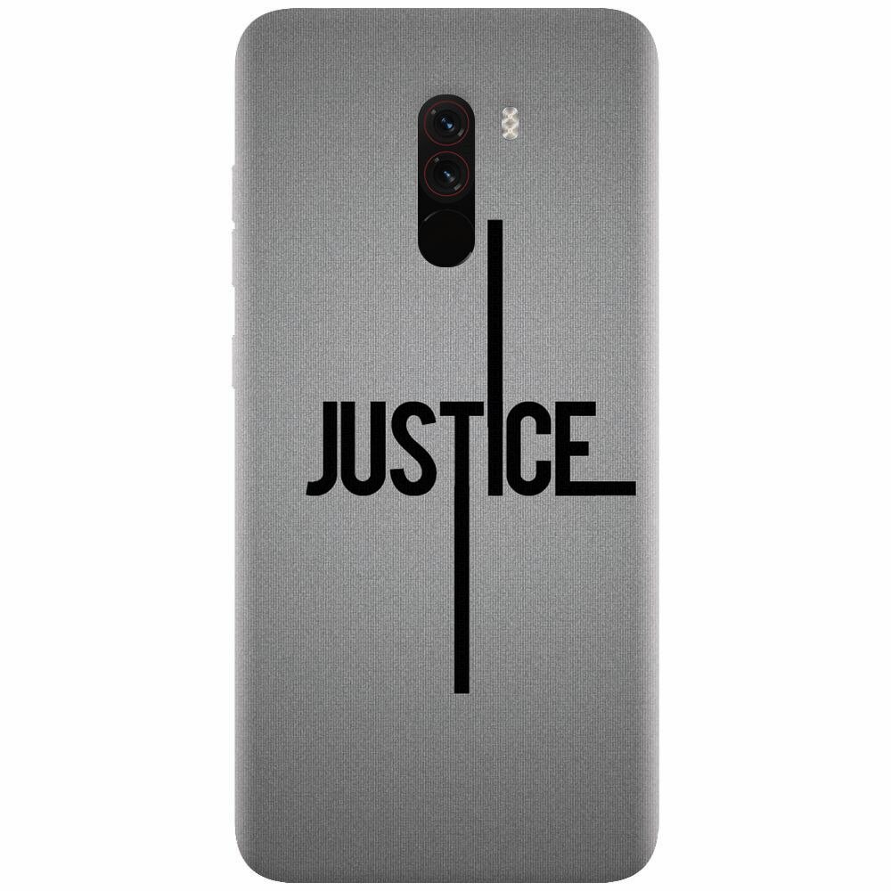 Husa silicon pentru Xiaomi Pocophone F1, Amir Justice Minimalistic Nubheebuccus Text