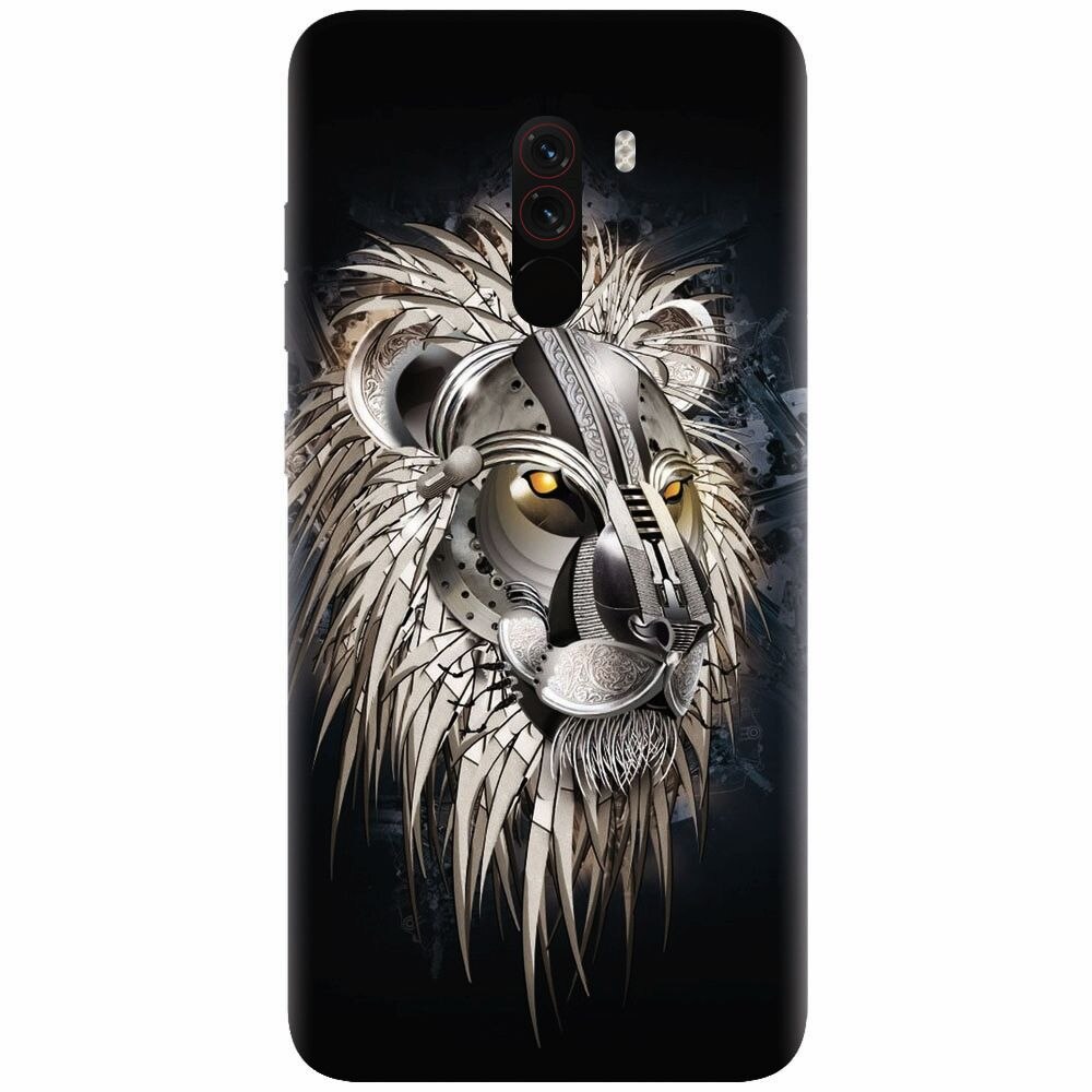 Husa silicon pentru Xiaomi Pocophone F1, Abstract Lion 001