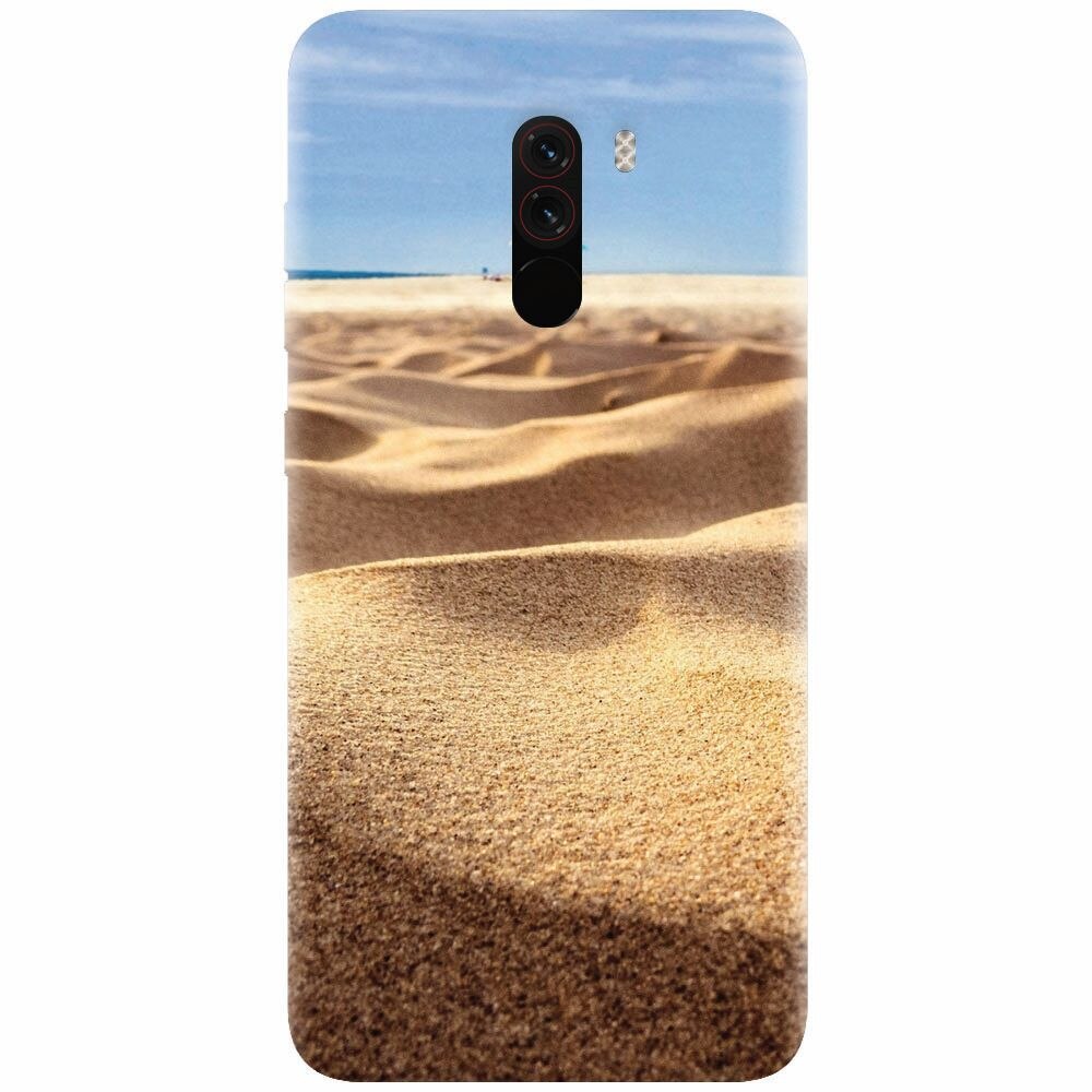Husa silicon pentru Xiaomi Pocophone F1, Beach Sand Closeup Holiday