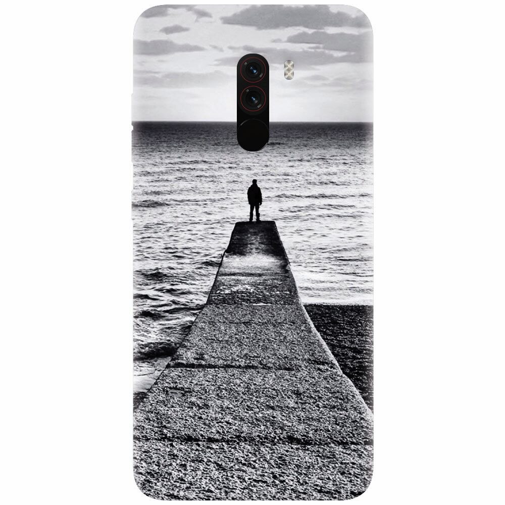Husa silicon pentru Xiaomi Pocophone F1, Abstract Dock Man Grey