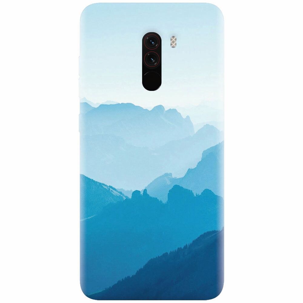 Husa silicon pentru Xiaomi Pocophone F1, Blue Mountain Crests