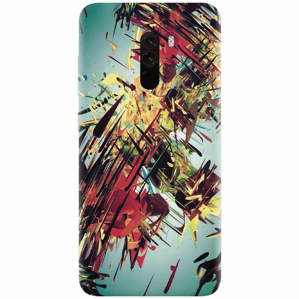 Husa silicon pentru Xiaomi Pocophone F1, Complex Abstract Colorful 3D Drawing
