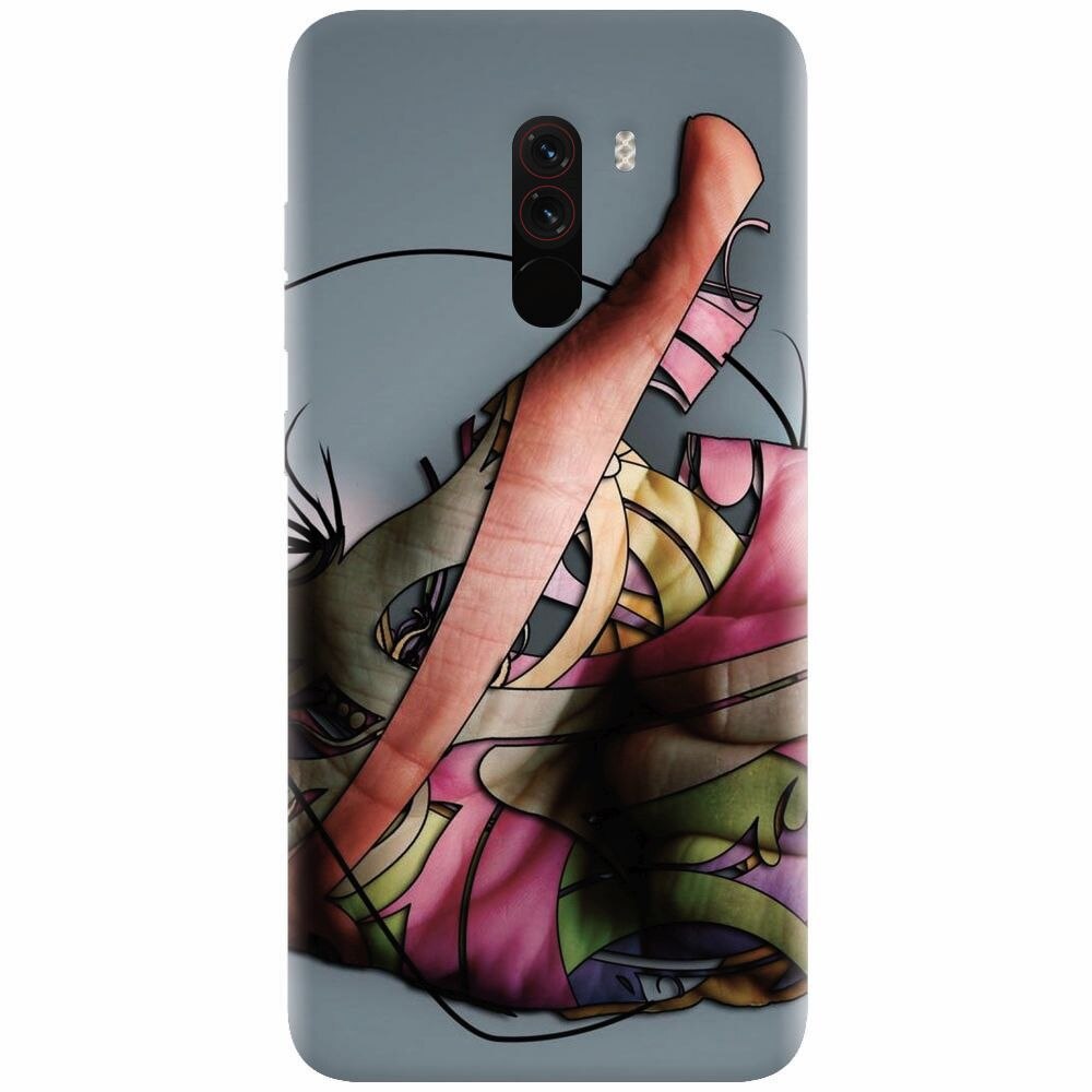 Husa silicon pentru Xiaomi Pocophone F1, Abstract Minimalistic Hands