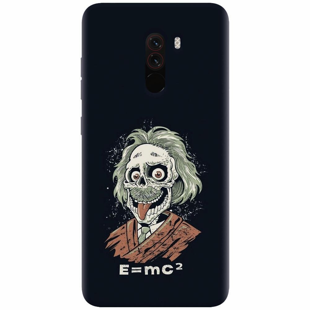 Husa silicon pentru Xiaomi Pocophone F1, Albert Einstein Caricature