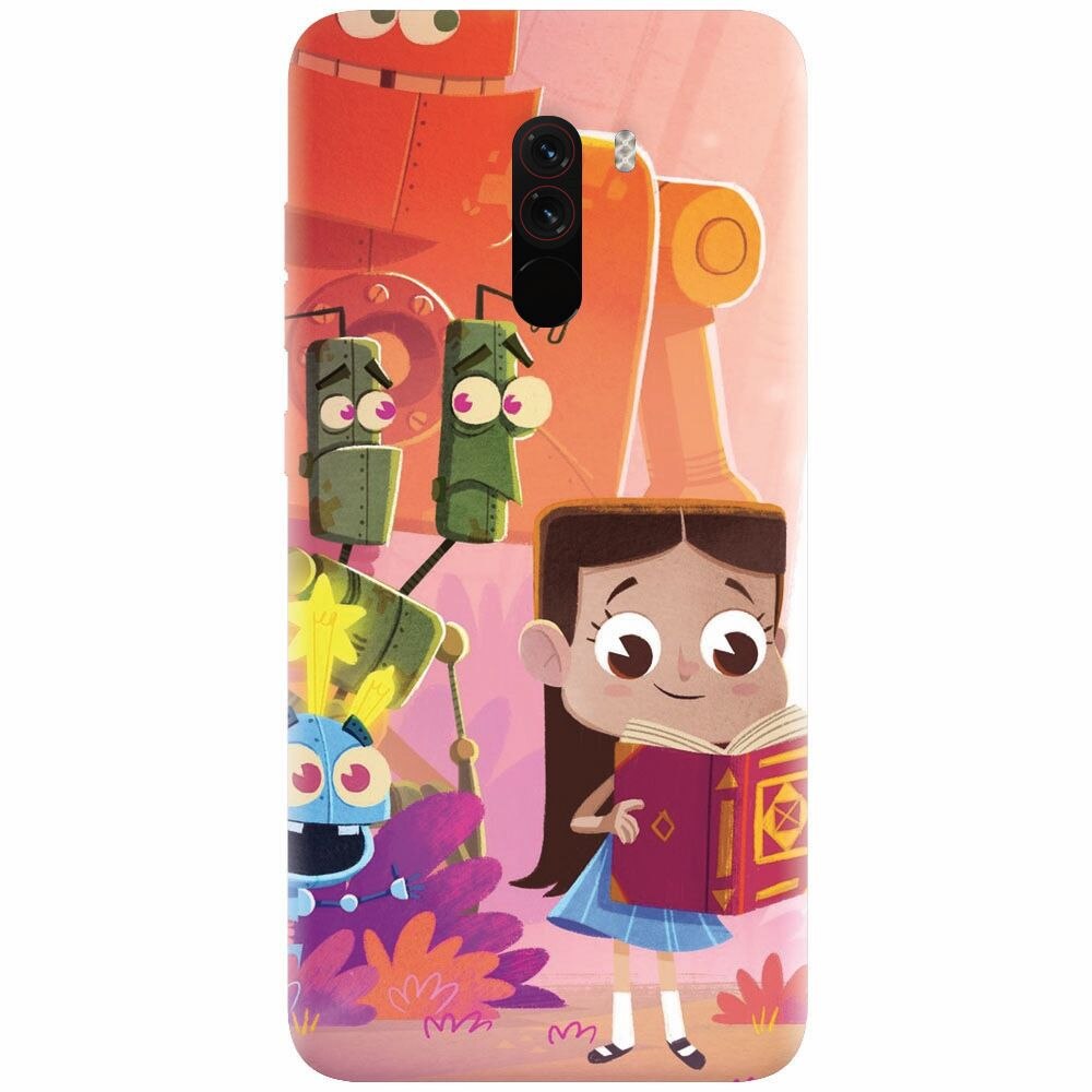 Husa silicon pentru Xiaomi Pocophone F1, Children Kids Robots Illustration Colorful K