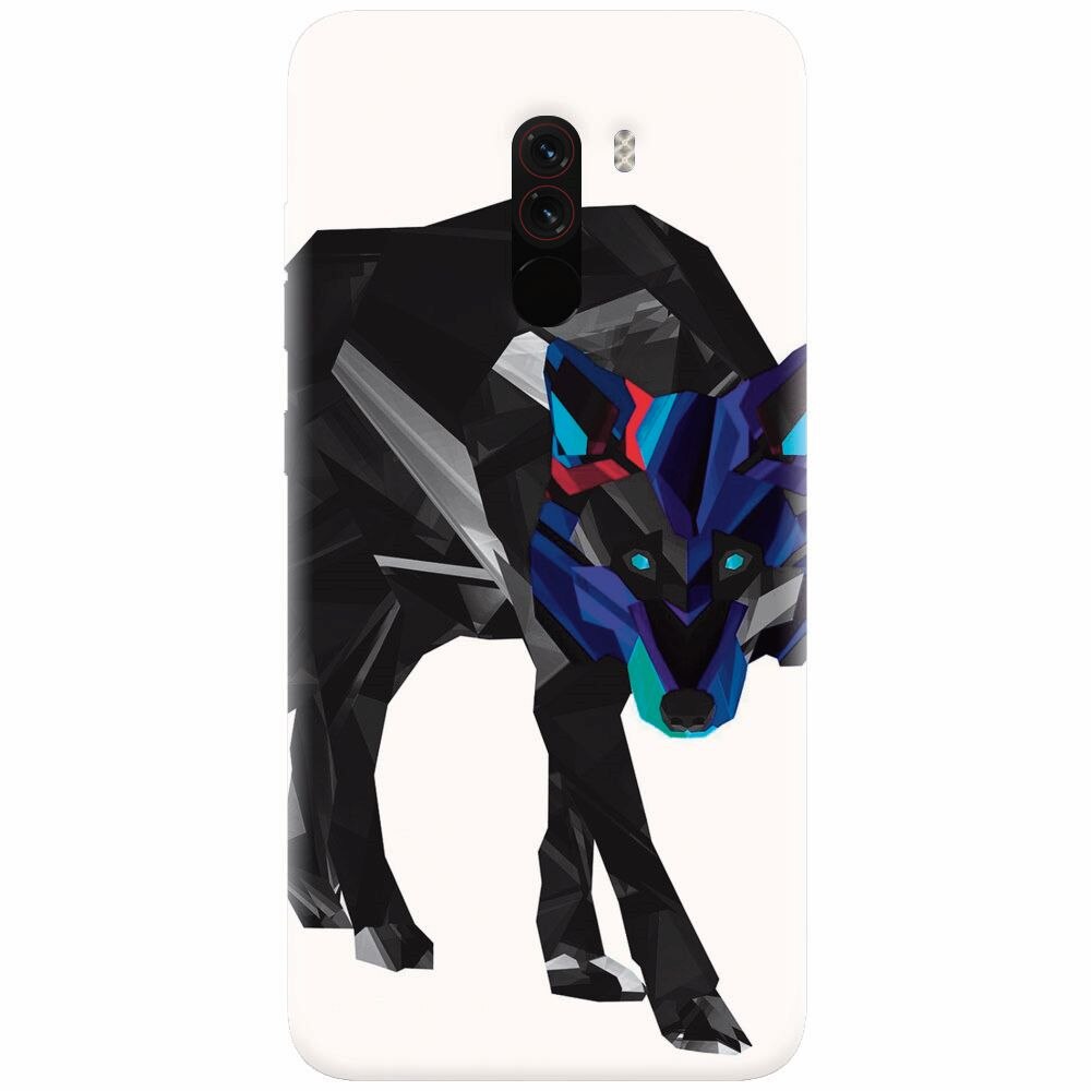Husa silicon pentru Xiaomi Pocophone F1, Abstract Wolf