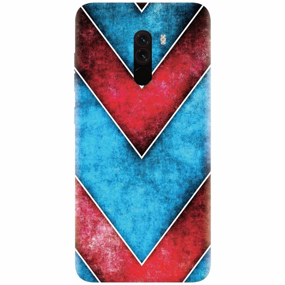 Husa silicon pentru Xiaomi Pocophone F1, Blue And Red Abstract