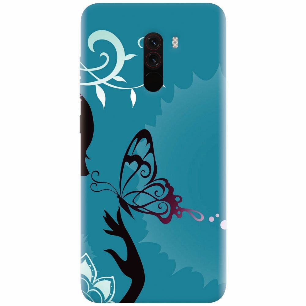 Husa silicon pentru Xiaomi Pocophone F1, Blue Butterfly