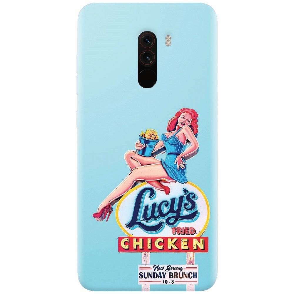 Husa silicon pentru Xiaomi Pocophone F1, American Vintage Restaurant Sign