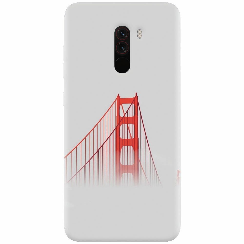 Husa silicon pentru Xiaomi Pocophone F1, Red Bridge In Clouds
