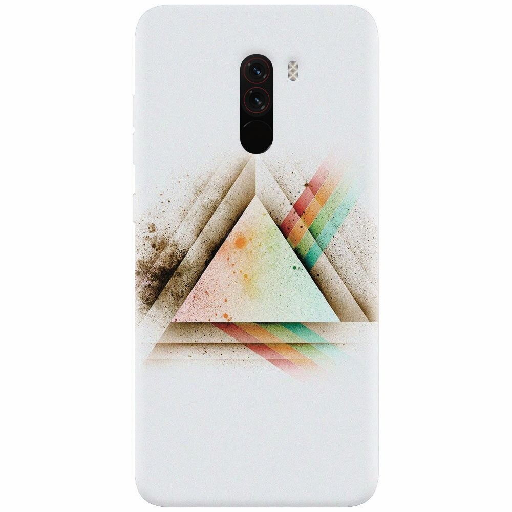 Husa silicon pentru Xiaomi Pocophone F1, Abstract Grunge Light Triangle