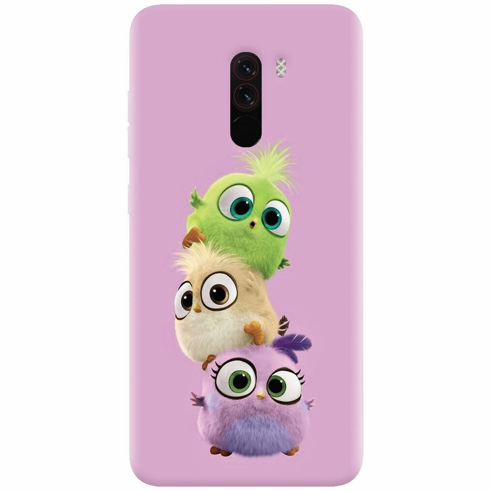 Husa silicon pentru Xiaomi Pocophone F1, Baby Birds