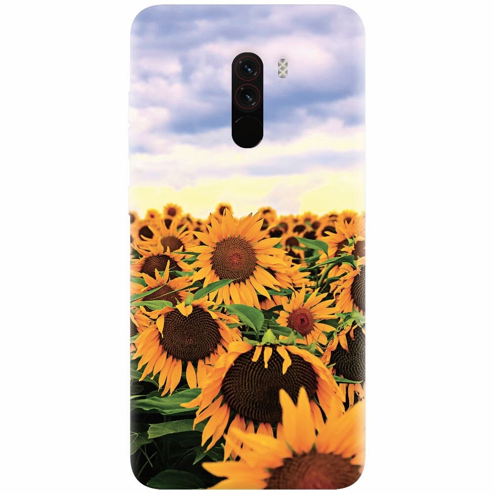 Husa silicon pentru Xiaomi Pocophone F1, Sunflowers