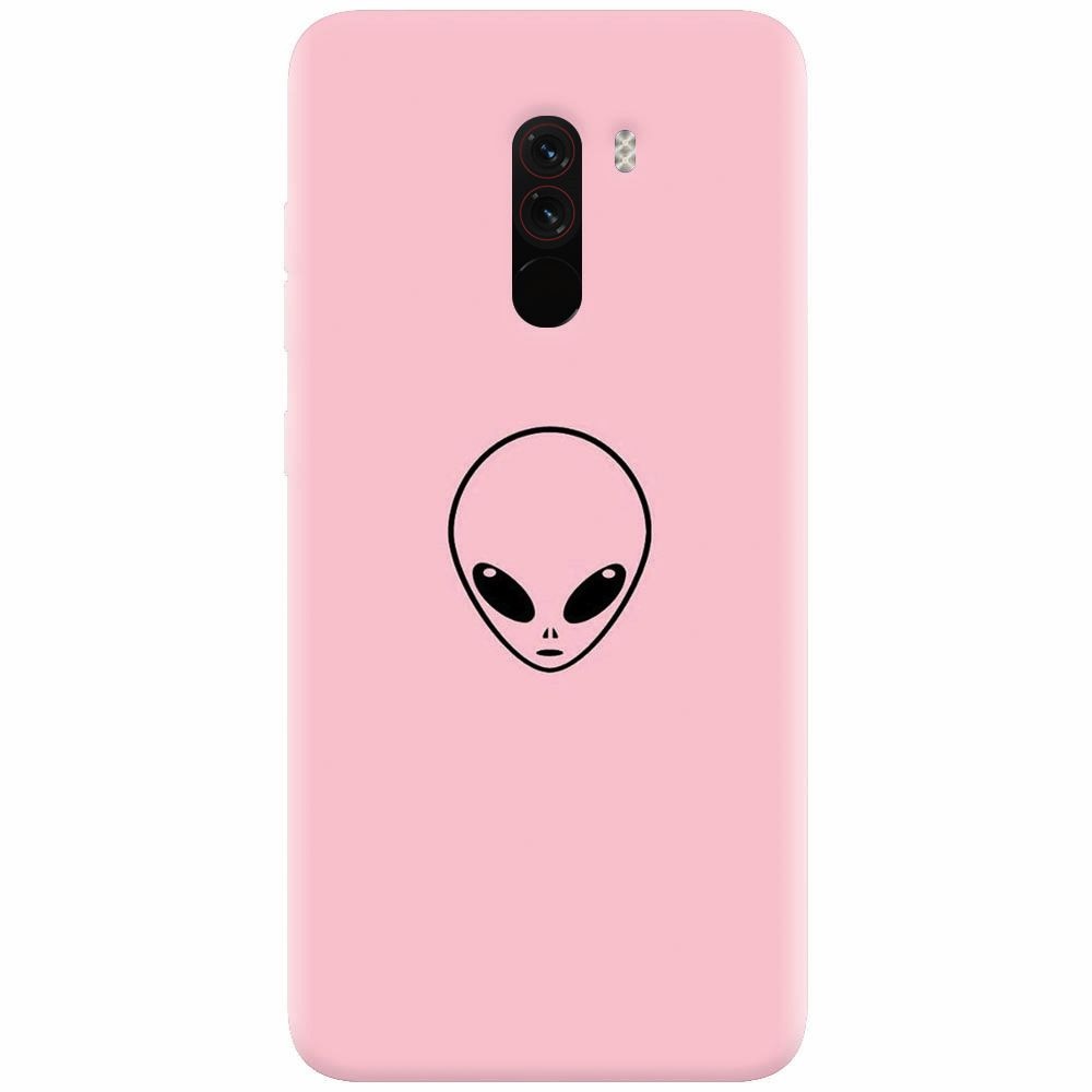 Husa silicon pentru Xiaomi Pocophone F1, Pink Alien