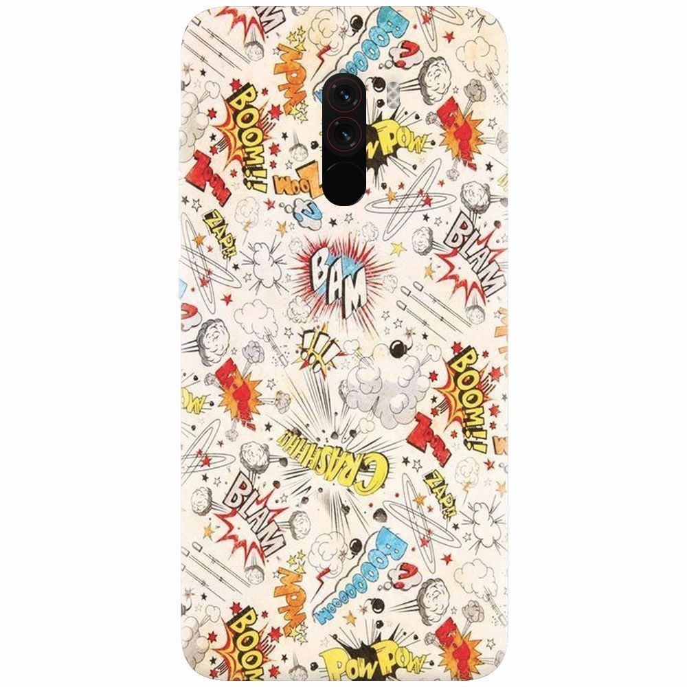 Husa silicon pentru Xiaomi Pocophone F1, Vintage Comic