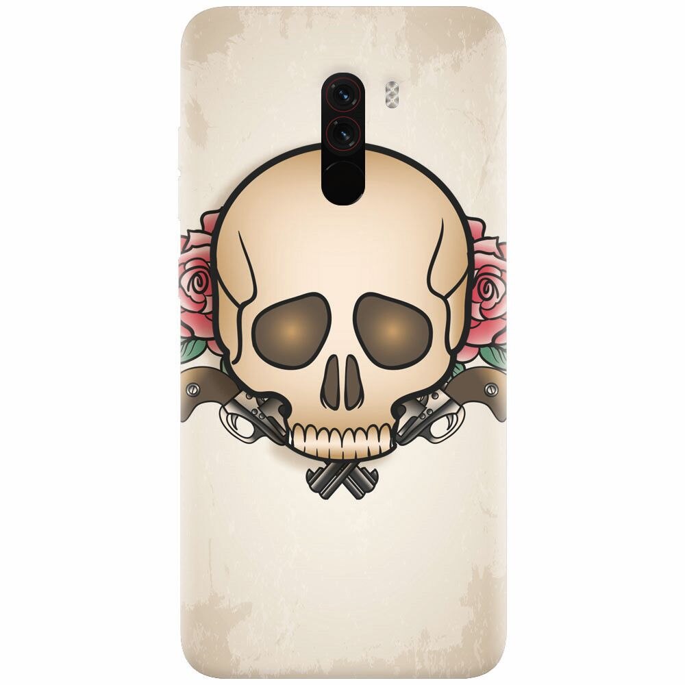 Husa silicon pentru Xiaomi Pocophone F1, Skulls And Roses