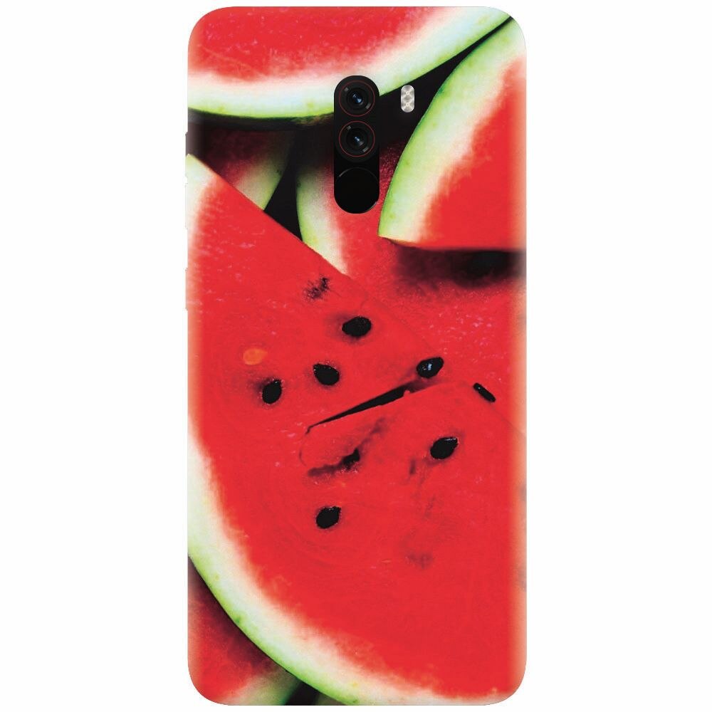 Husa silicon pentru Xiaomi Pocophone F1, S Of Watermelon Slice