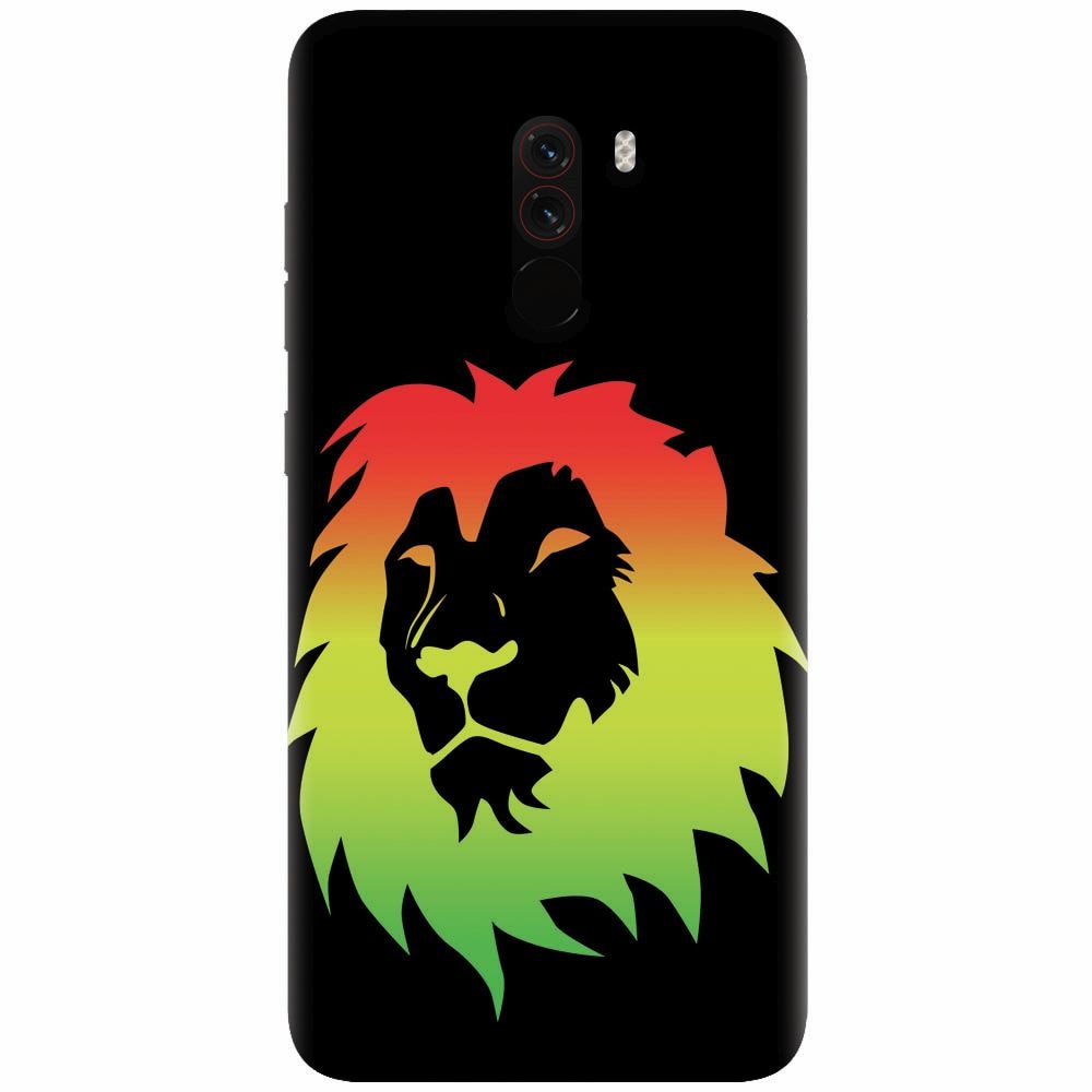Husa silicon pentru Xiaomi Pocophone F1, Rasta Color Lion