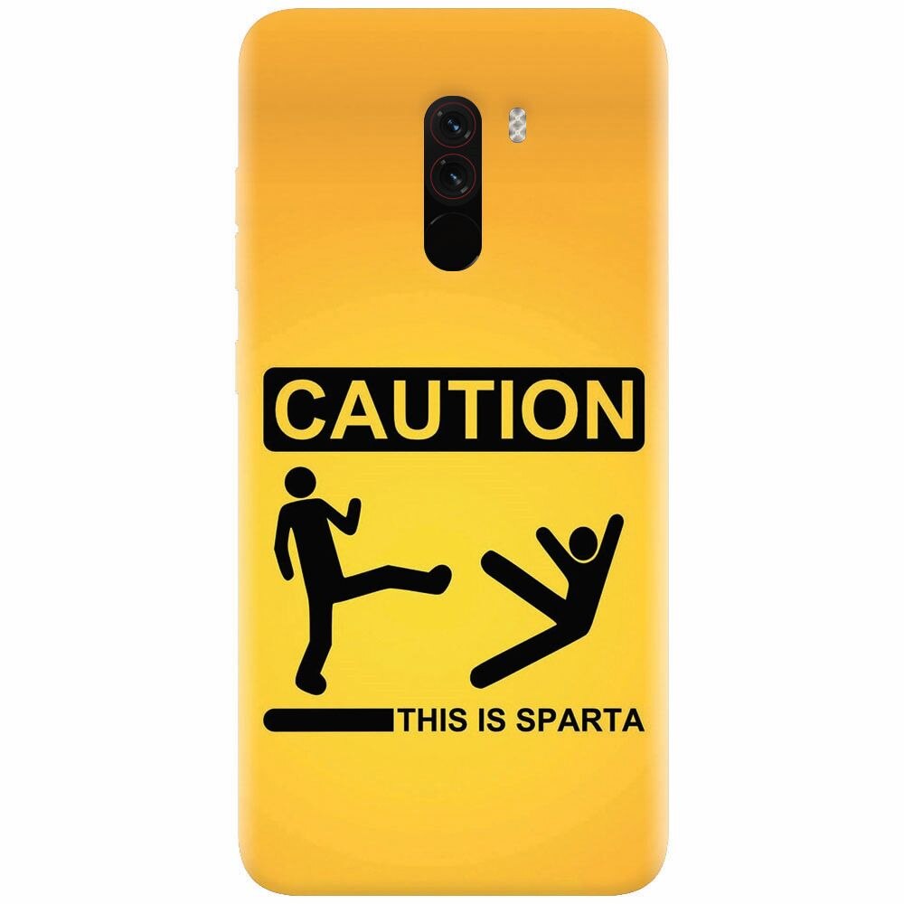 Husa silicon pentru Xiaomi Pocophone F1, This Is Sparta Funny Illustration
