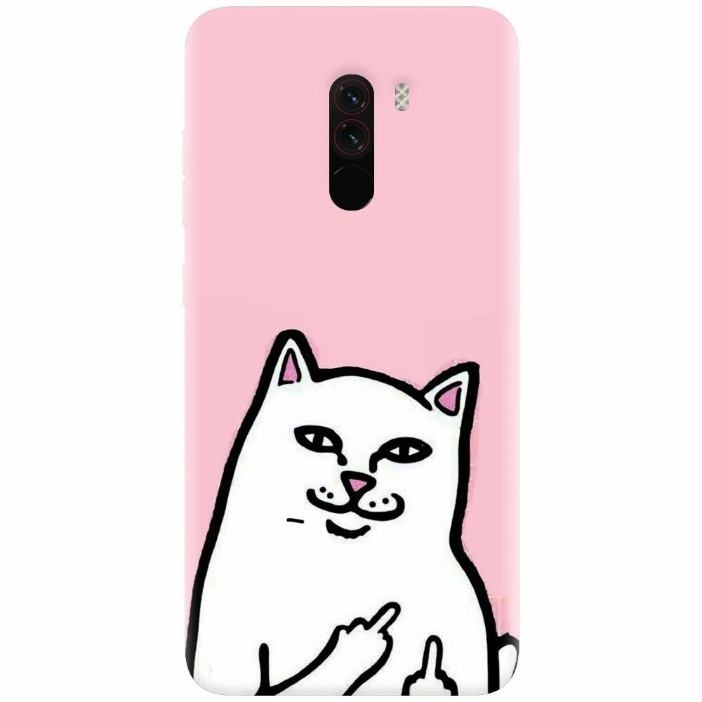 Husa silicon pentru Xiaomi Pocophone F1, White Cat